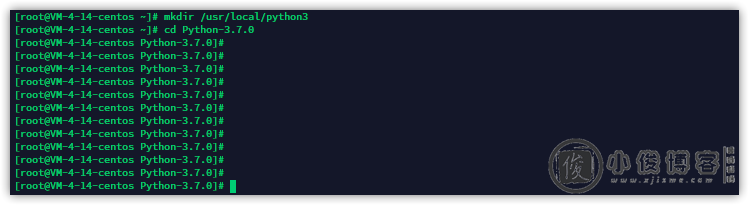 创建编译安装目录并进入Python3.7安装包目录